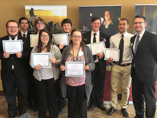 Business students celebrate their achievements at the 2016 Phi Beta Lambda state conference.